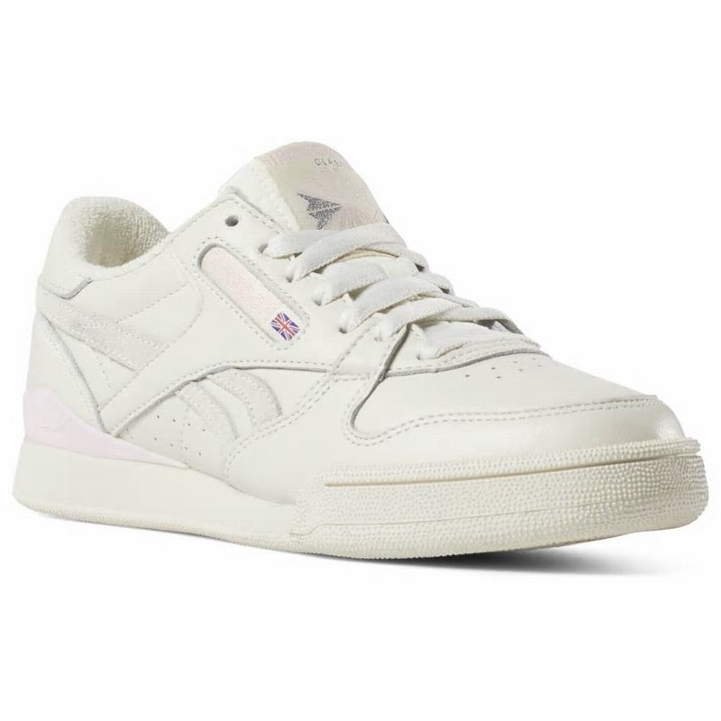 Reebok Phase 1 Pro Shoes Womens White/Pink India ND5108BD